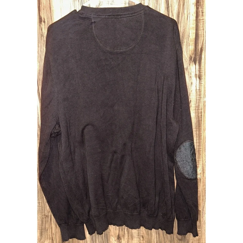 Mens XXL Cambridge‎ Dry Goods Long Sleeve Pullover Sweater Elbow Patch, Brown
